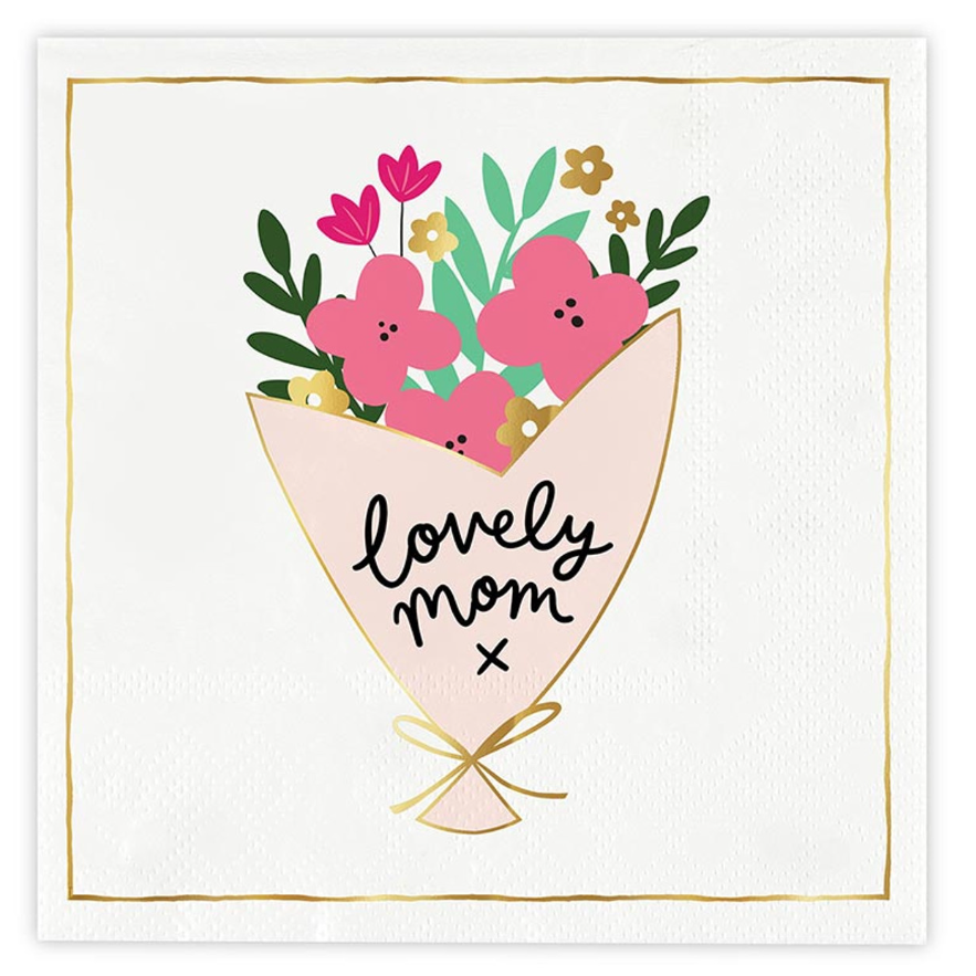 BEVERAGE NAPKINS-LOVELY MOM