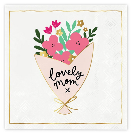 BEVERAGE NAPKINS-LOVELY MOM