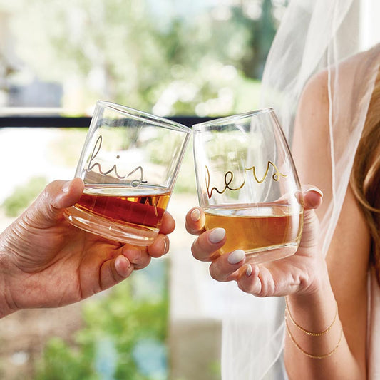 YOURS & MINE WINE GLASS SET