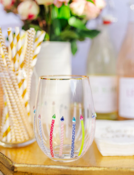 STEMLESS WINE RHINESTONE CANDLE