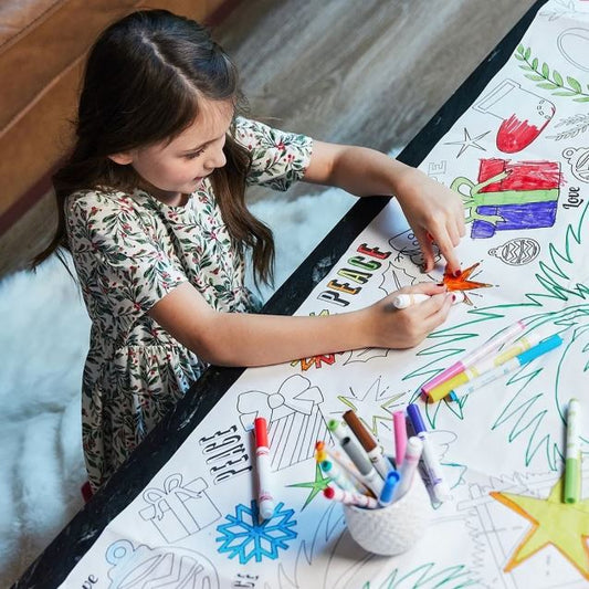 CHRISTMAS NATIVITY  COLORING TABLECLOTH