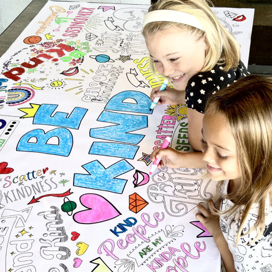 KINDNESS  COLORING TABLECLOTH
