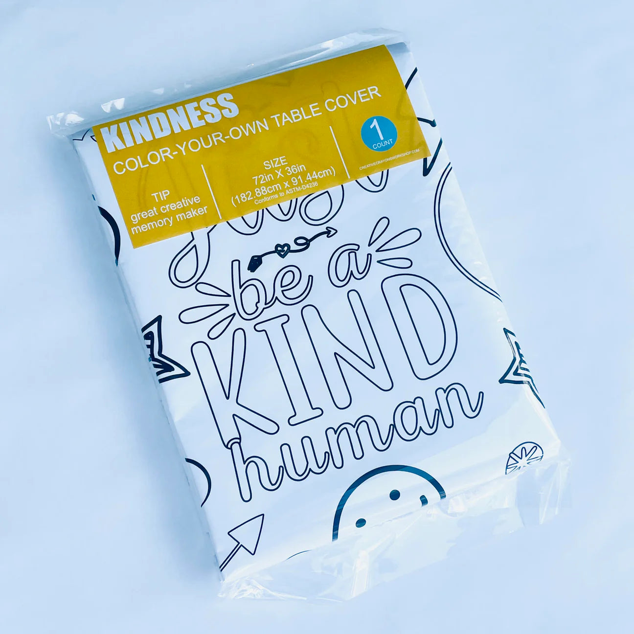 KINDNESS  COLORING TABLECLOTH