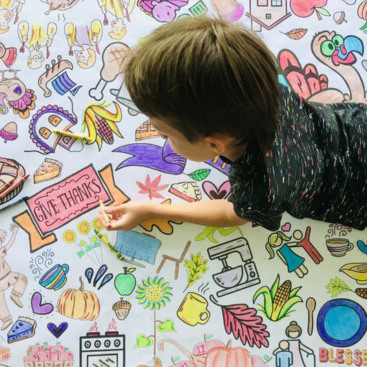 THANKGIVING COLORING TABLECLOTH