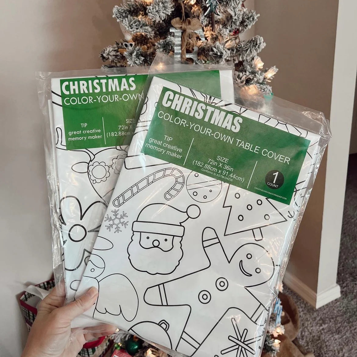 CHRISTMAS COLORING TABLECLOTH