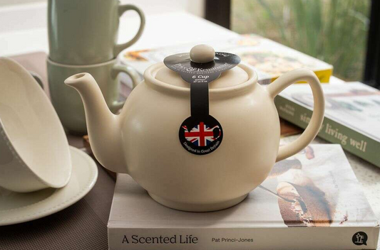 PRICE & KENSINGTON MATTE CREAM 2 CUP TEAPOT