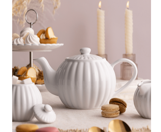 PRICE & KENSINGTON LUXE 6 CUP TEAPOT WHITE