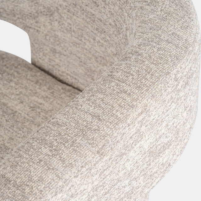 ROUND BACK CHAIR BEIGE