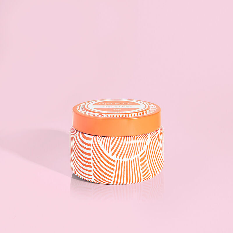Volcano Tangerine Printed Travel Tin Candle 8.5 oz
