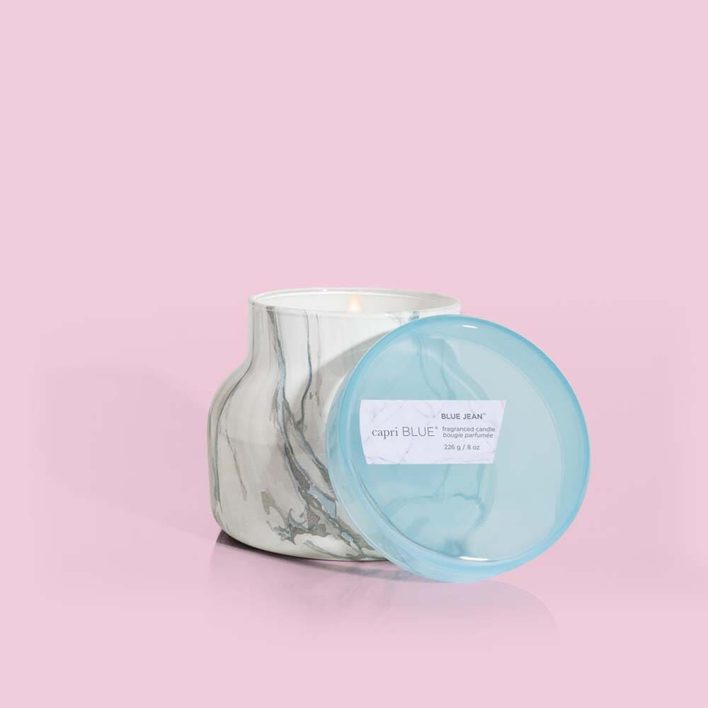 Blue Jean Modern Marble Petite Candle 8 oz