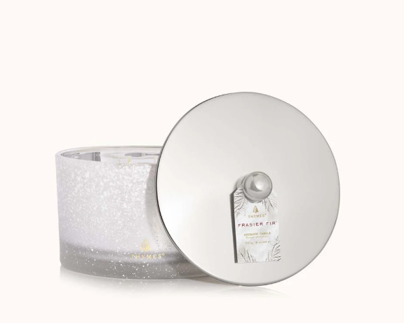 FRASIER FIR 3 WICK FLOCKED POURED CANDLE 18 OZ