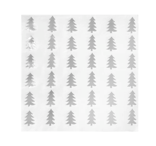 SERVILLETAS LUNCHEON: SILVER TREE
