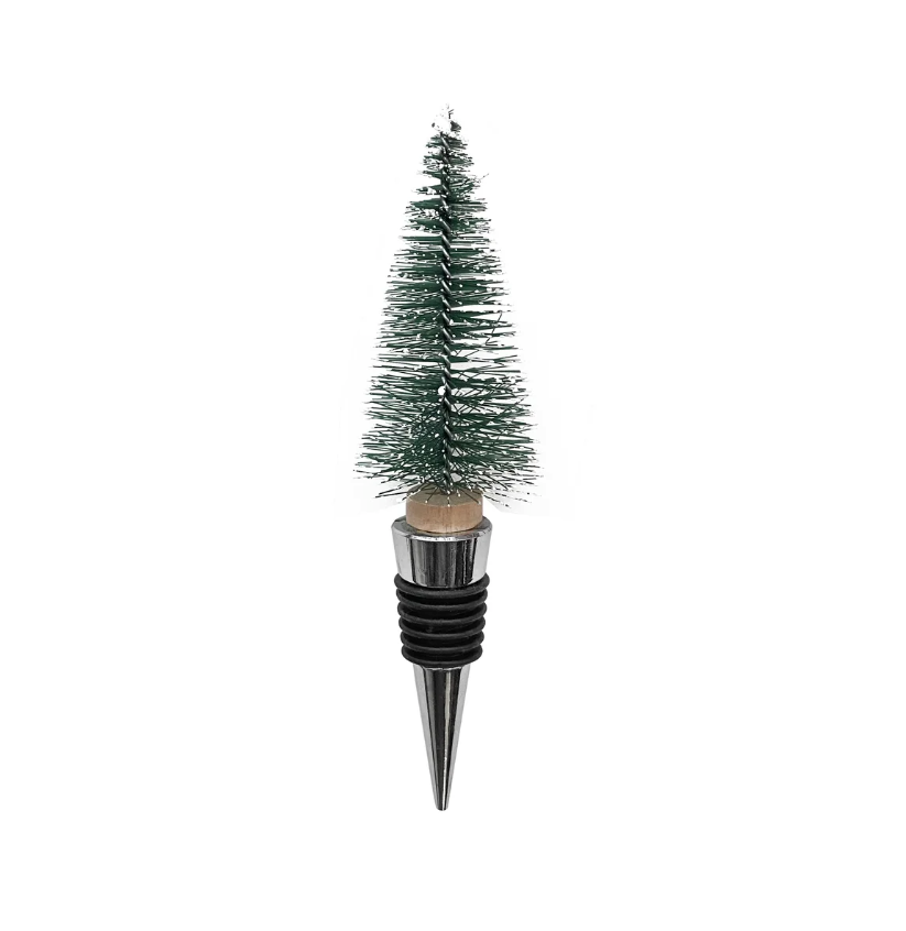 FROSTED TREE BOTTLE STOPPER
