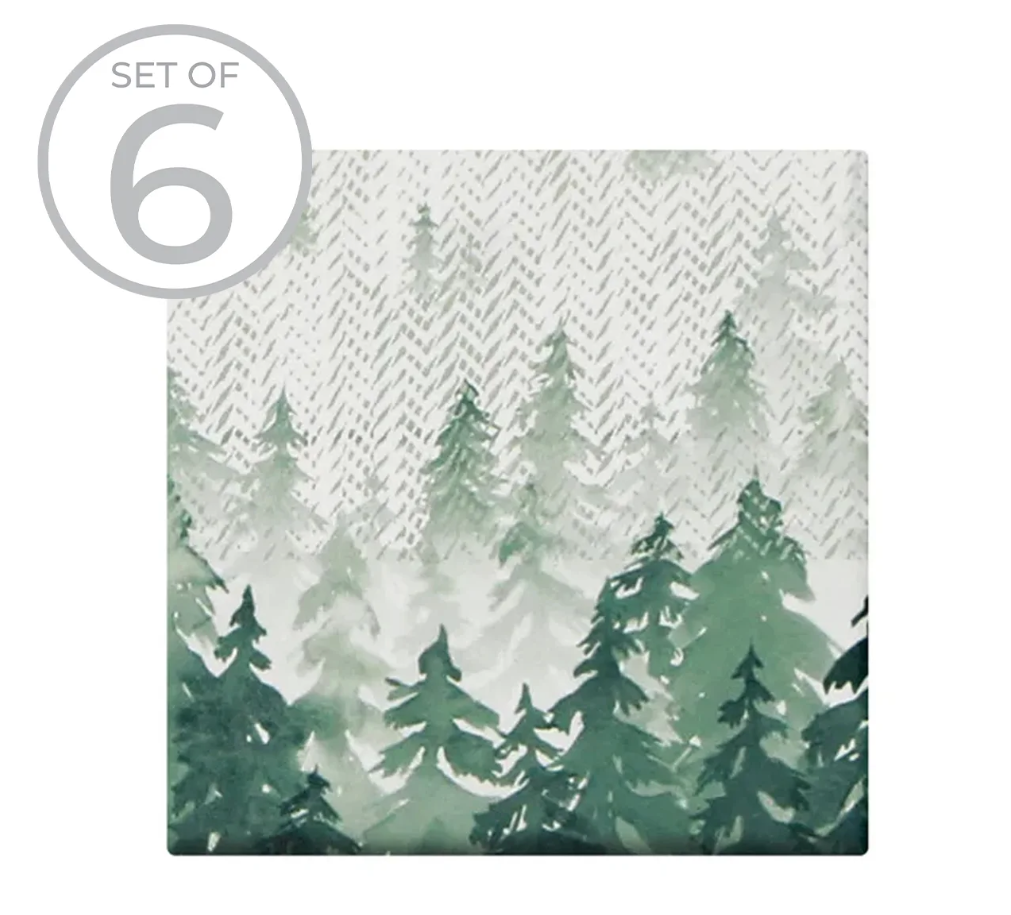 COASTERS PARA BEBIDAS: BOREAL FOREST (6)