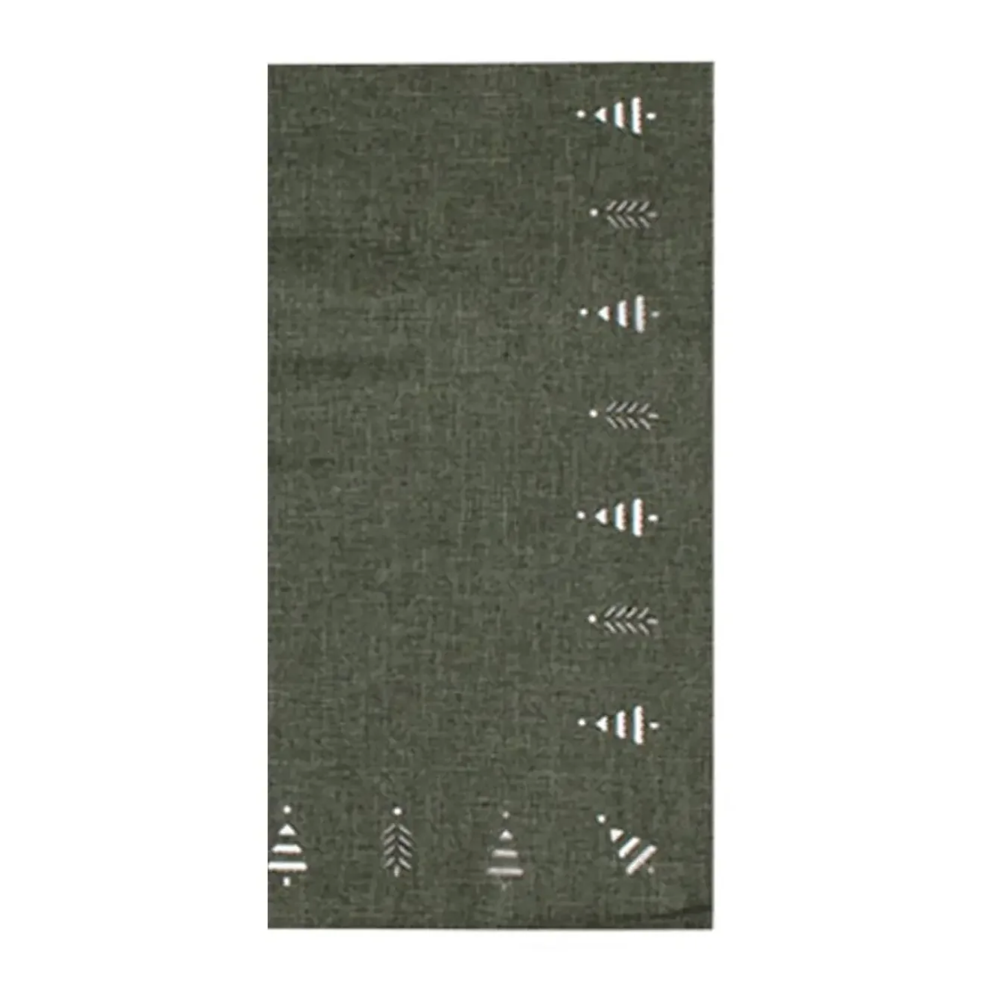 TREE HEMSTITCH NAPKINS (4): FOREST GREEN