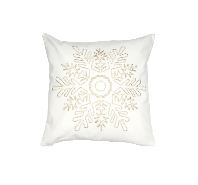 SNOWFLAKE CUSHION COVER 18X18