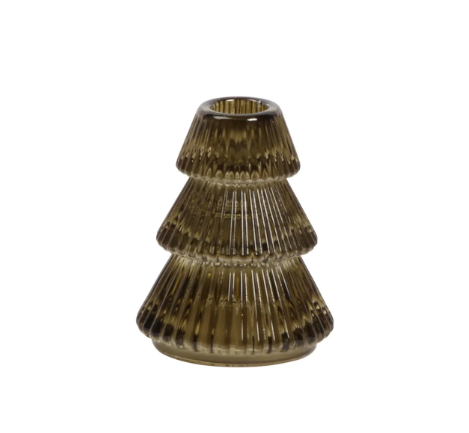 TREE TAPER CANDLEHOLDER: LARGE GREEN