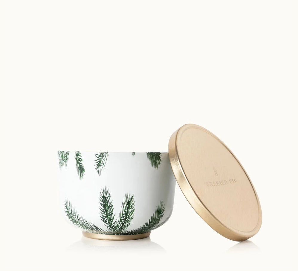 Frasier Fir Candle Tin with Gold Lid 6.5 oz