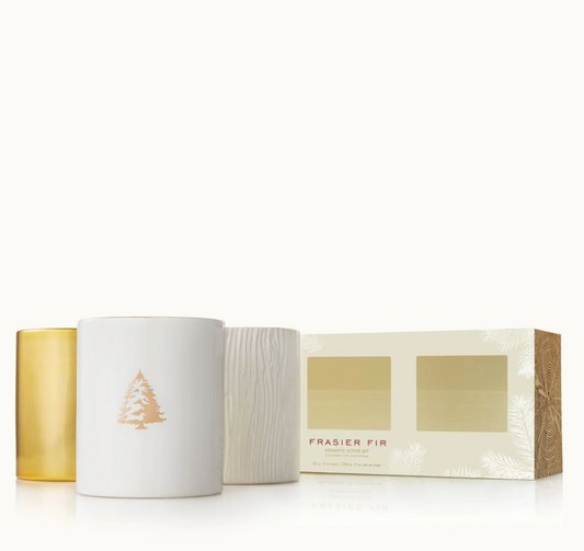 Frasier Fir Gilded Poured Candle Trio Set