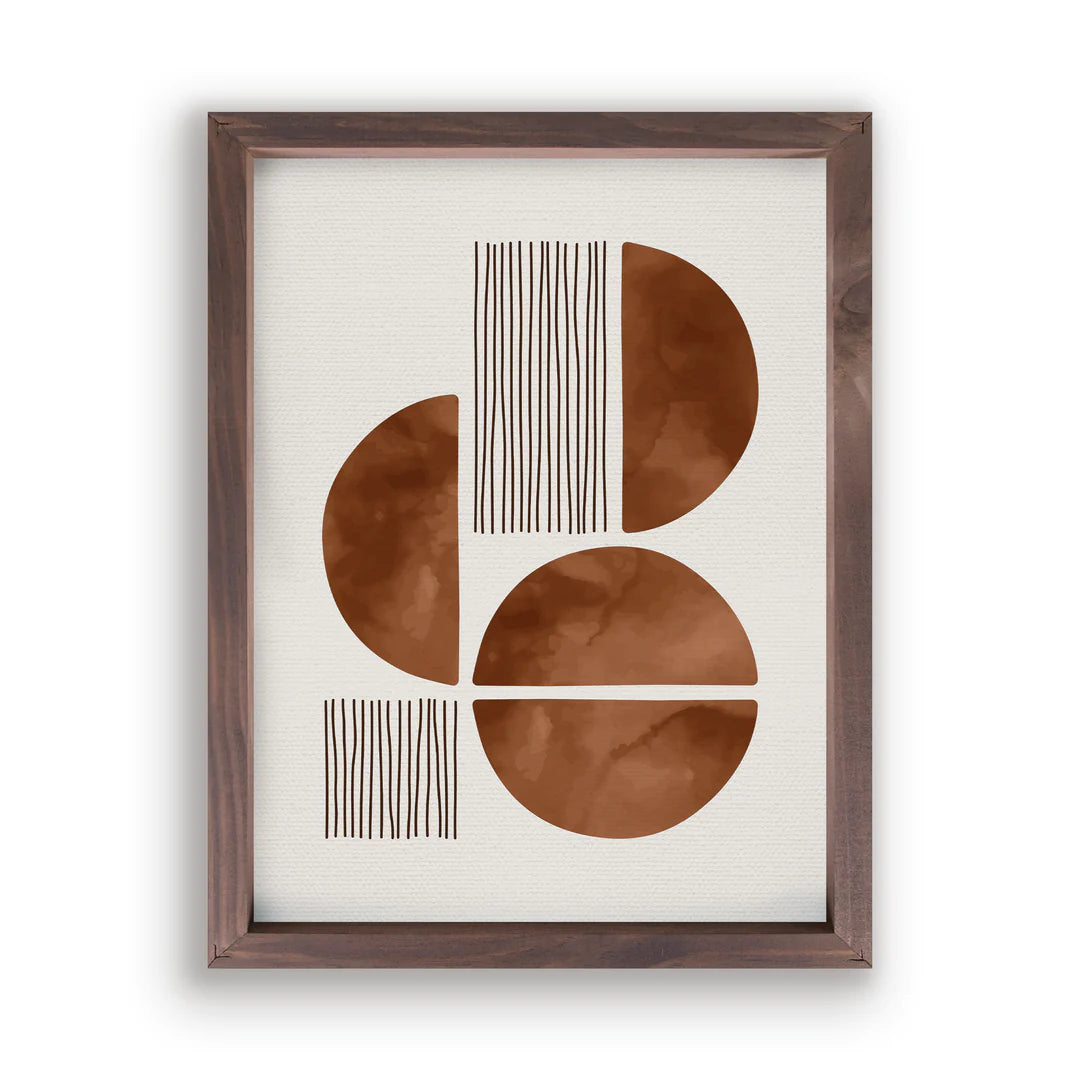 BROWN BOHO FRAMED ART