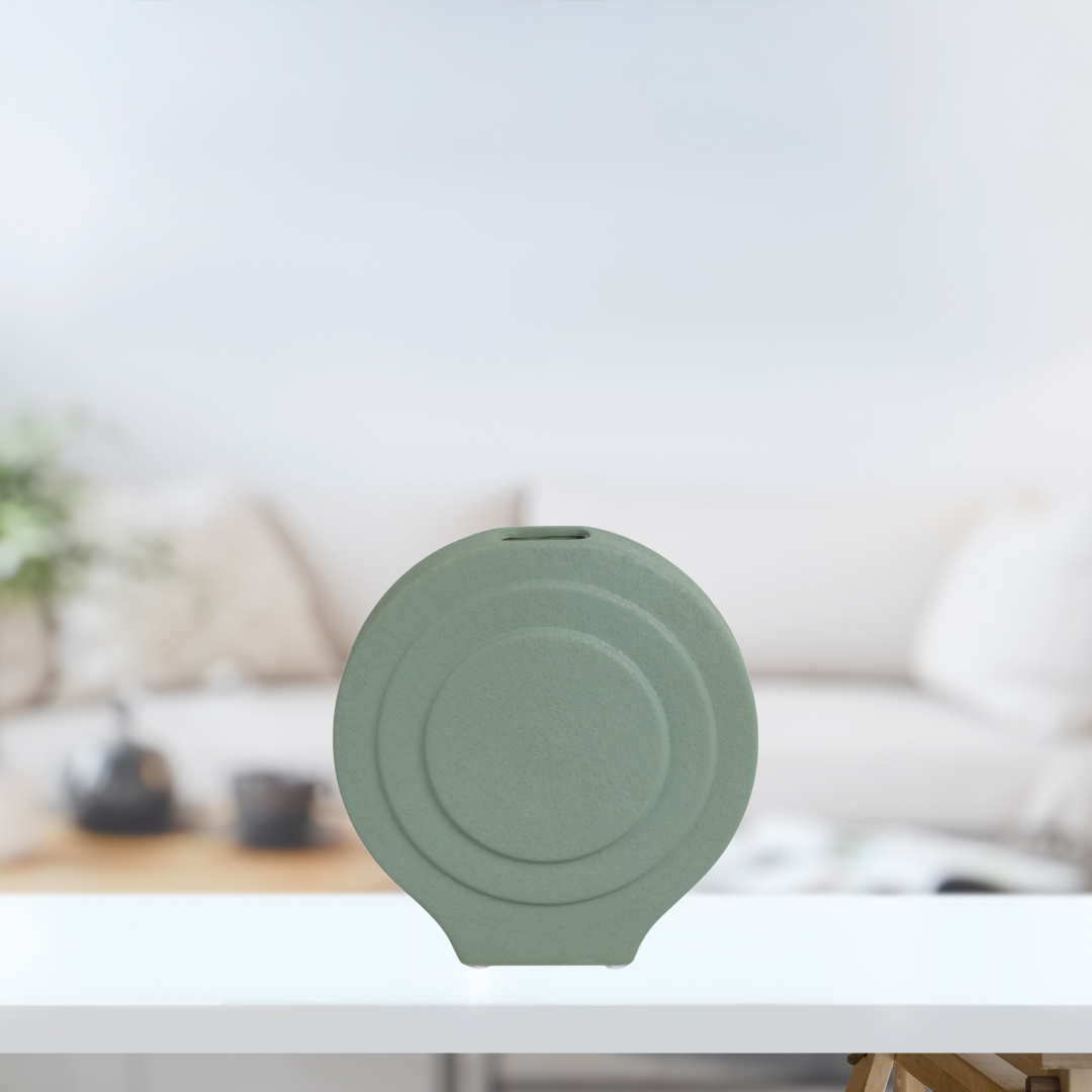 DOL 7" ROUND VASE DARK SAGE