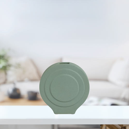DOL 7" ROUND VASE DARK SAGE