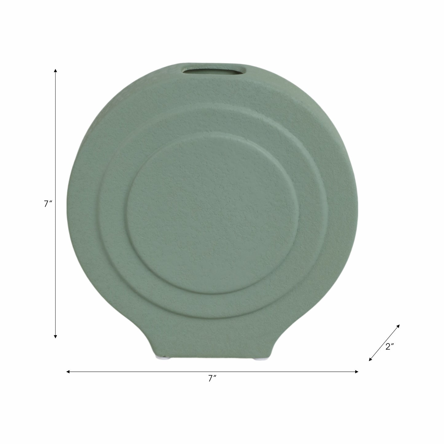 DOL 7" ROUND VASE DARK SAGE