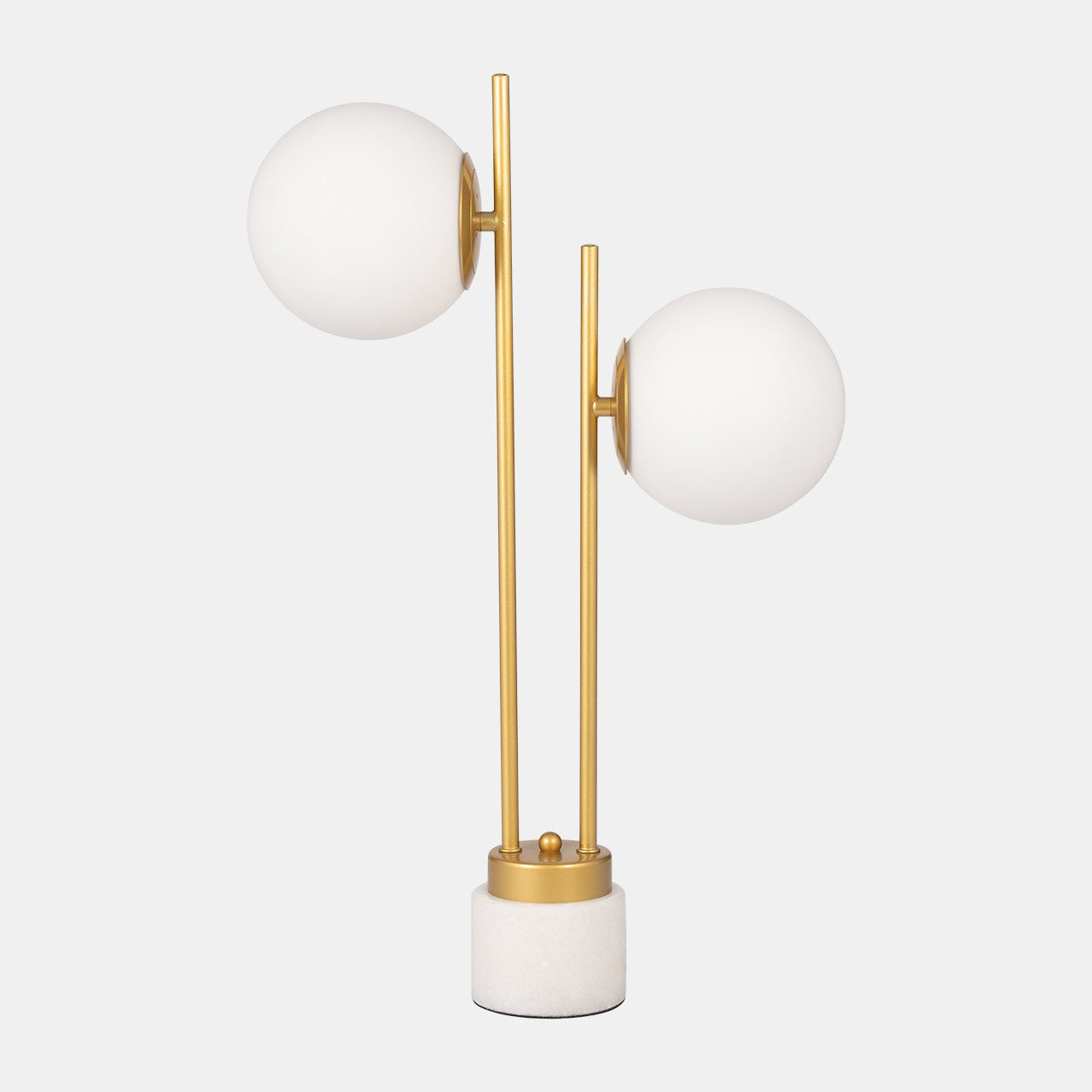 GLASS TABLE LAMP GOLD 23''
