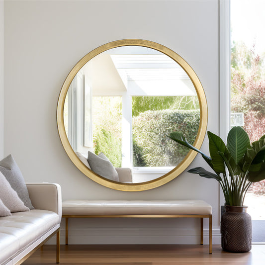 47'' X 47'' GOLD CIRCLE MIRROR