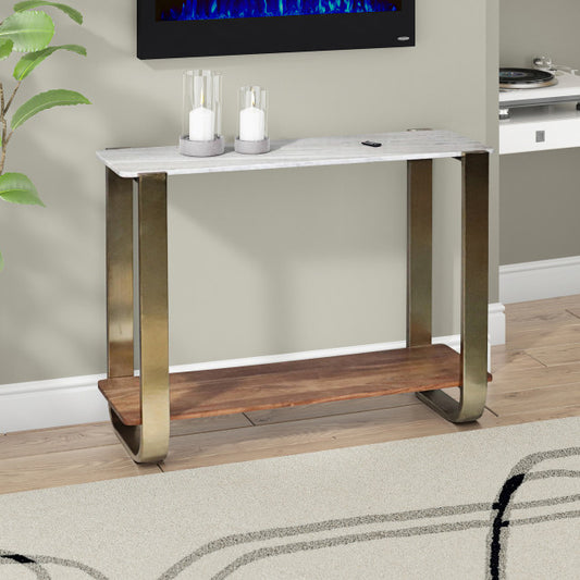 MARBLE TOP CONSOLE GOLD