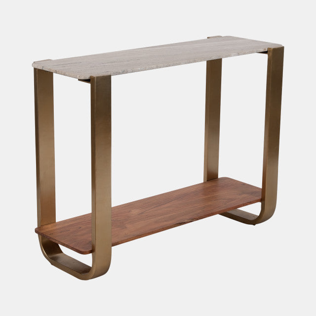 MARBLE TOP CONSOLE GOLD