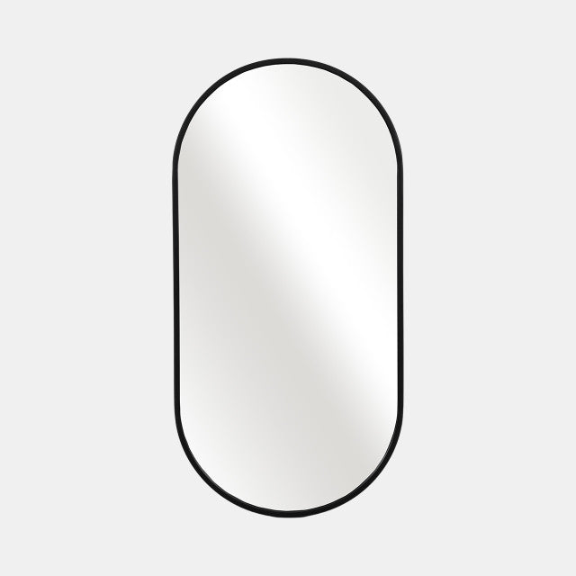 METAL 20'' X 40'' CAPSULE MIRROR BLACK
