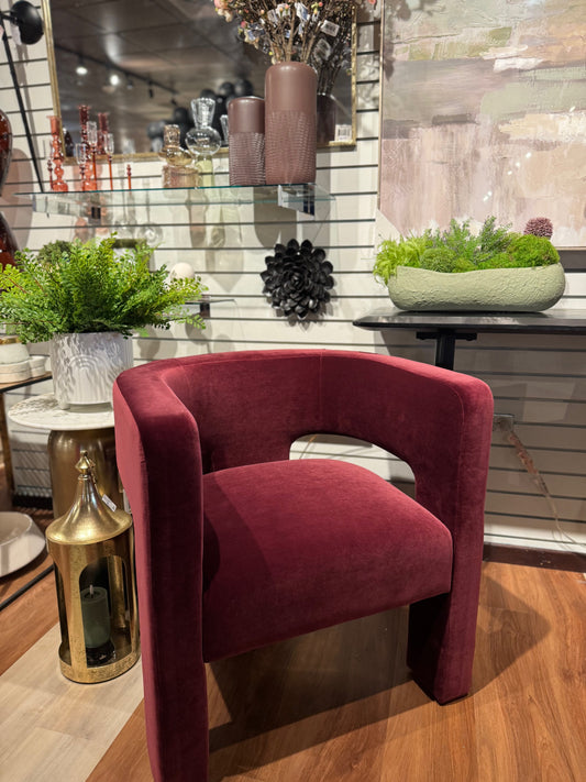 ROUND BACK CHAIR-WINE