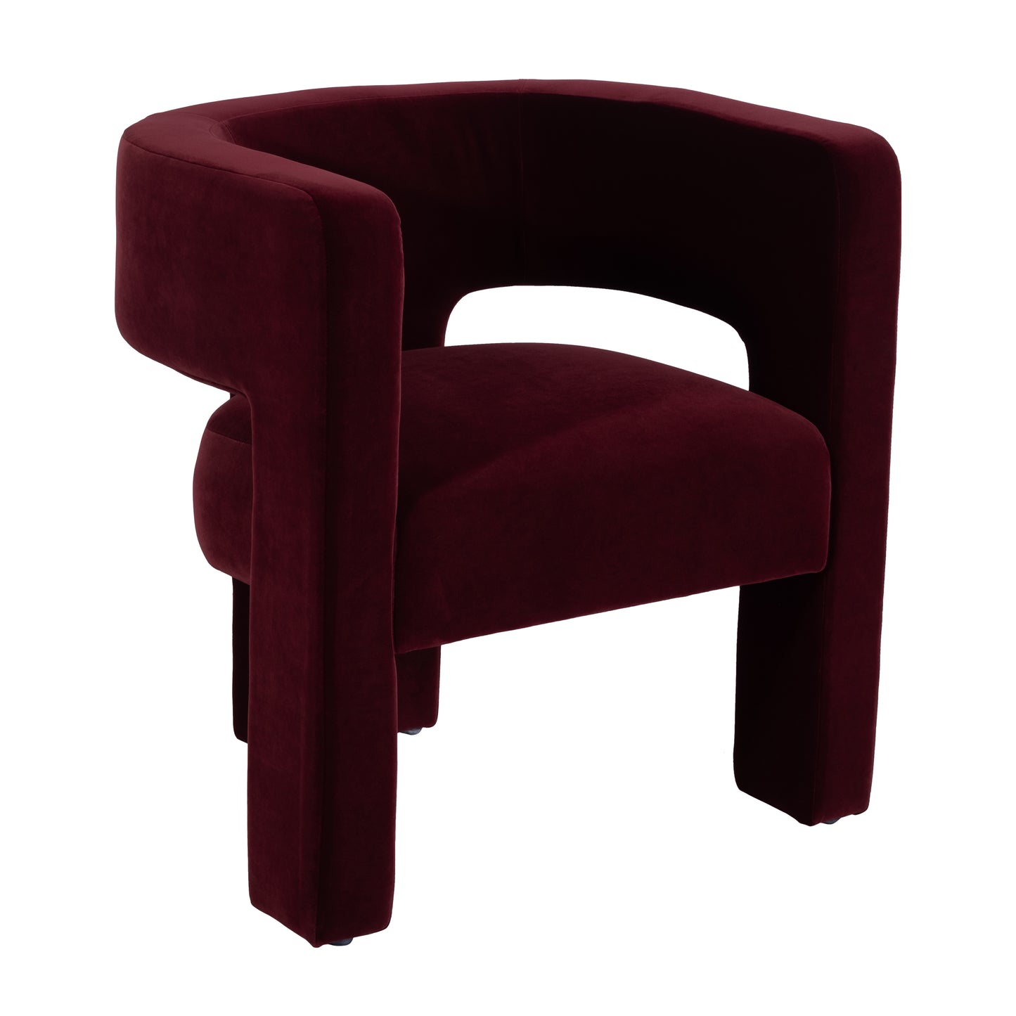 ROUND BACK CHAIR-WINE