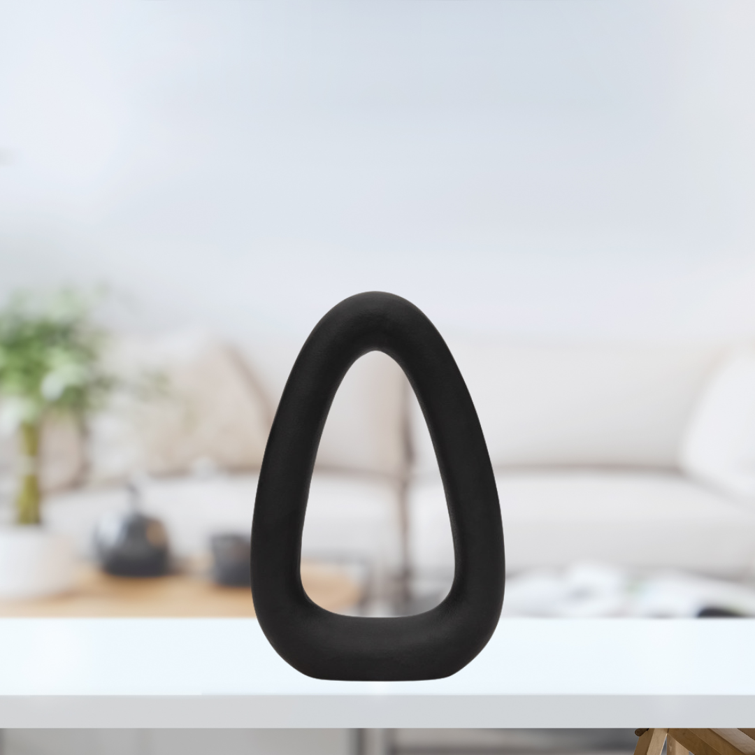 METAL 14" OPEN CUT OUT SCULPTURE BLACK