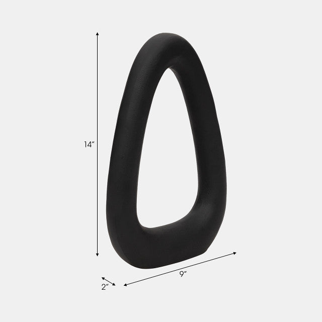 METAL 14" OPEN CUT OUT SCULPTURE BLACK