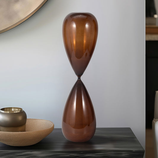 23" DARBY LARGE BROWN HOURGLASS