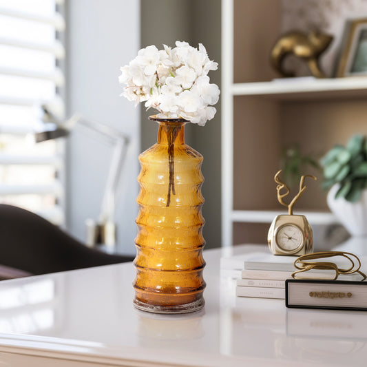 CLARIMOND RIDGED AMBER GLASS BOTTLE