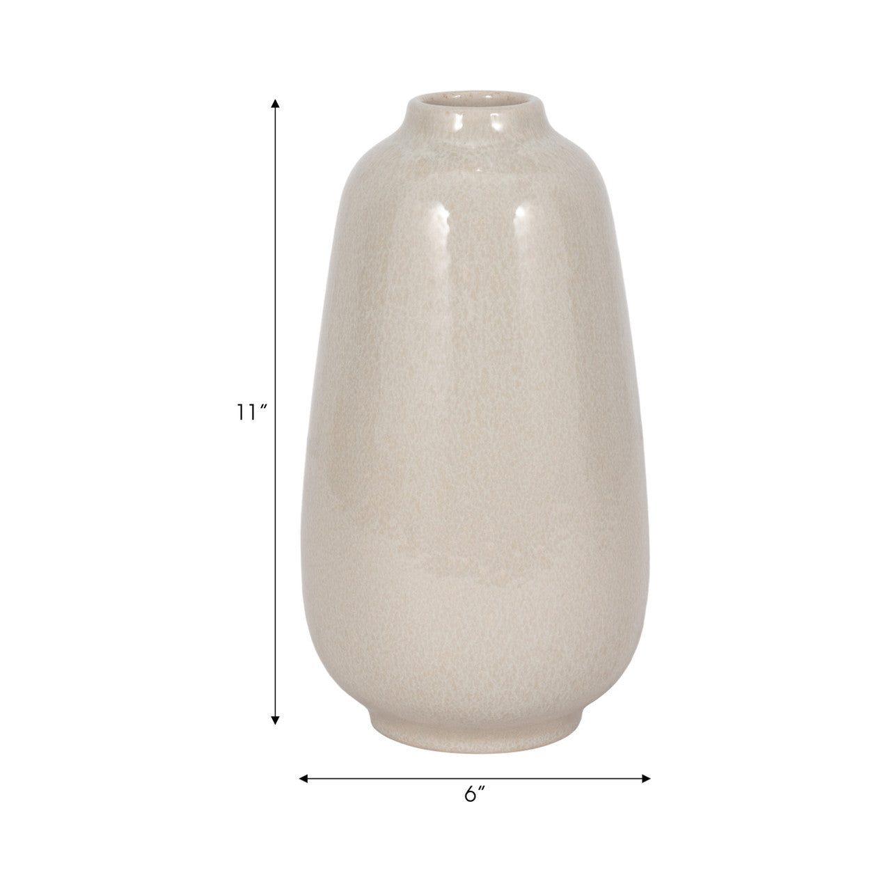 11" GARGAIN URN VASE GRAY