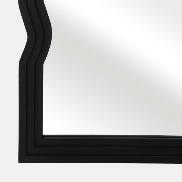 24'' X 64" LAYERED CURVY LEANER MIRROR BLACK