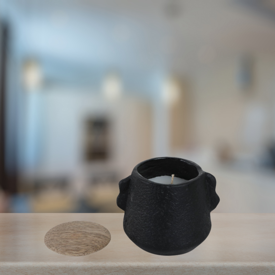 BALSAM & MYRRH EARED CANDLE WITH LID 8 OZ
