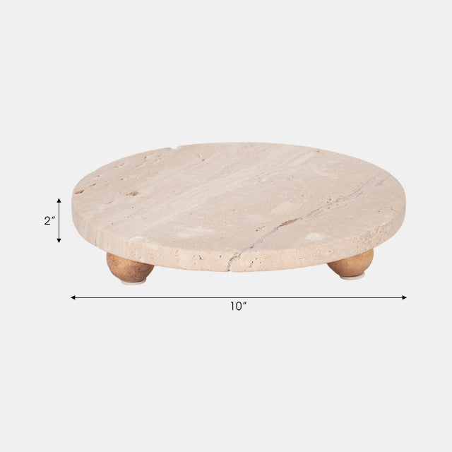 10" TRAVERTINE TRAY