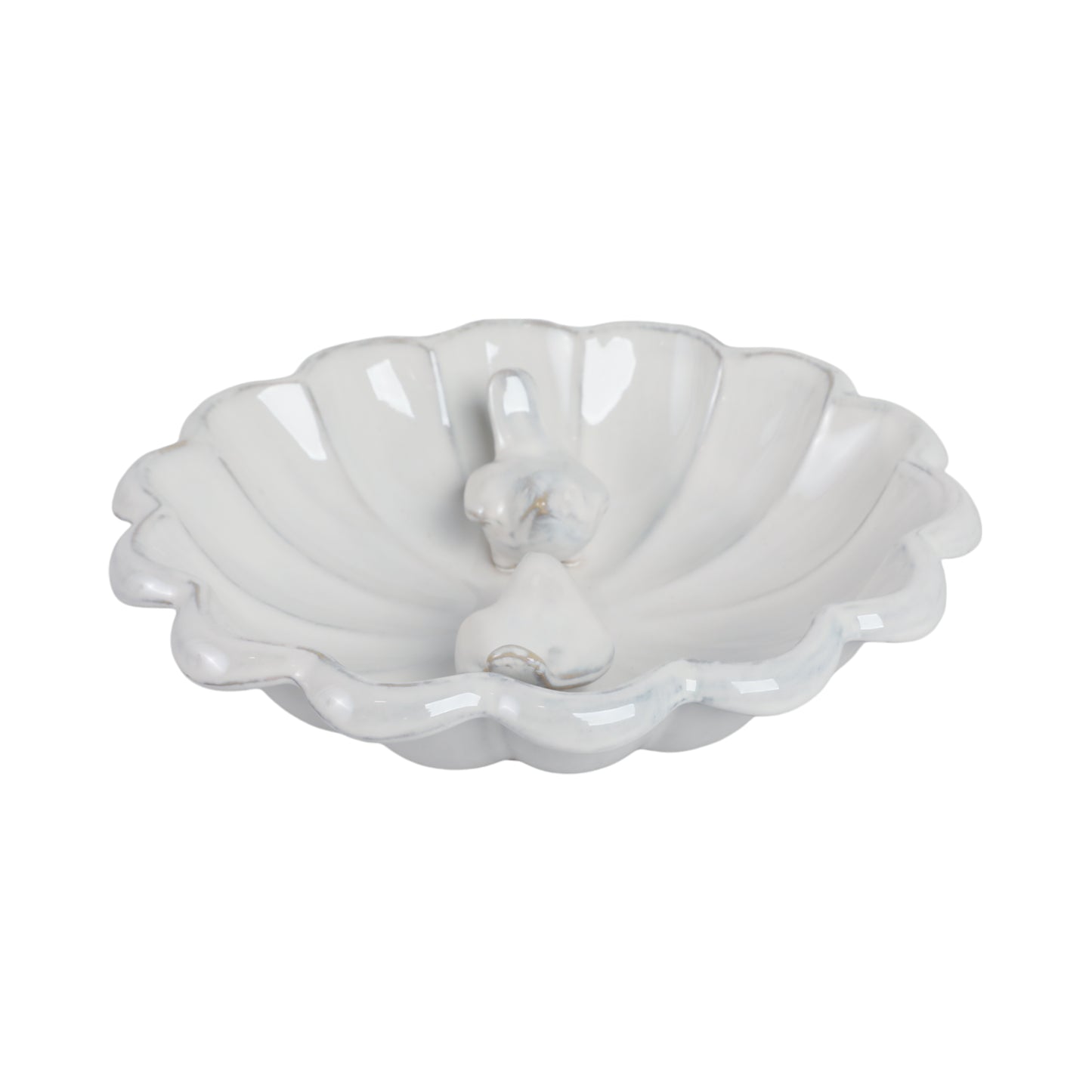10'' X 2" BIRDBATH WITH 2 PERCHED BIRDS