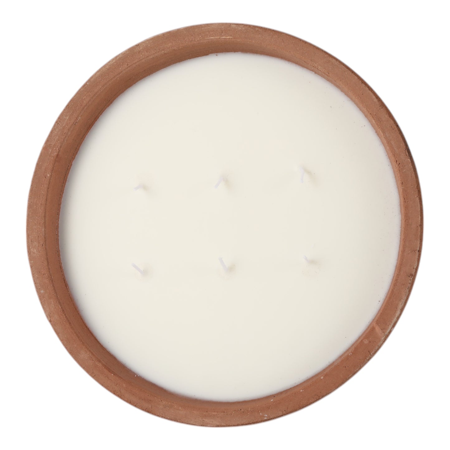12'' X 12" 46 OZ LEMON CITRONELLA RUSTIC CANDLE TERRACOTTA