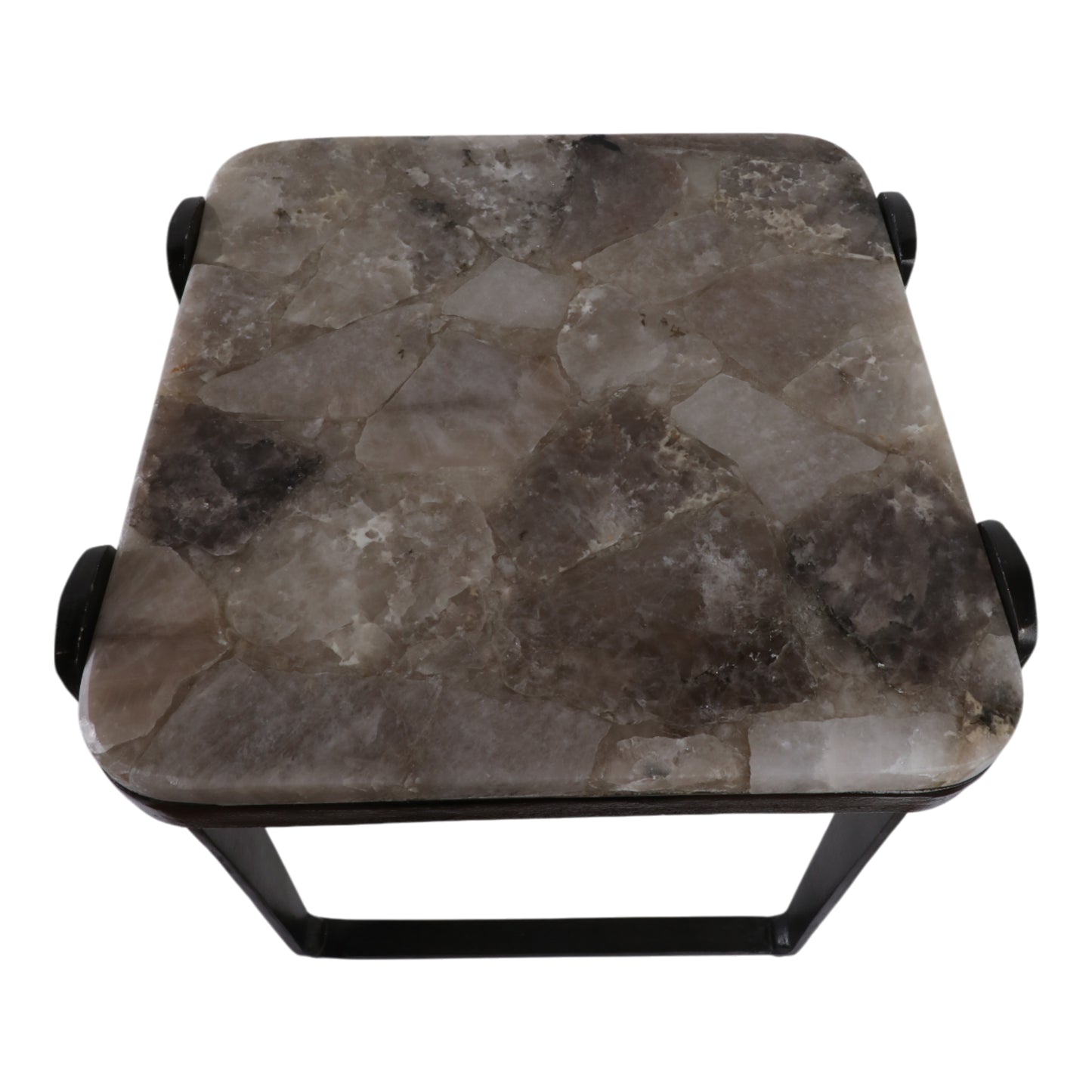 ROLLA SMOKY QUARTZ TOP ACCENT TABLE 24''