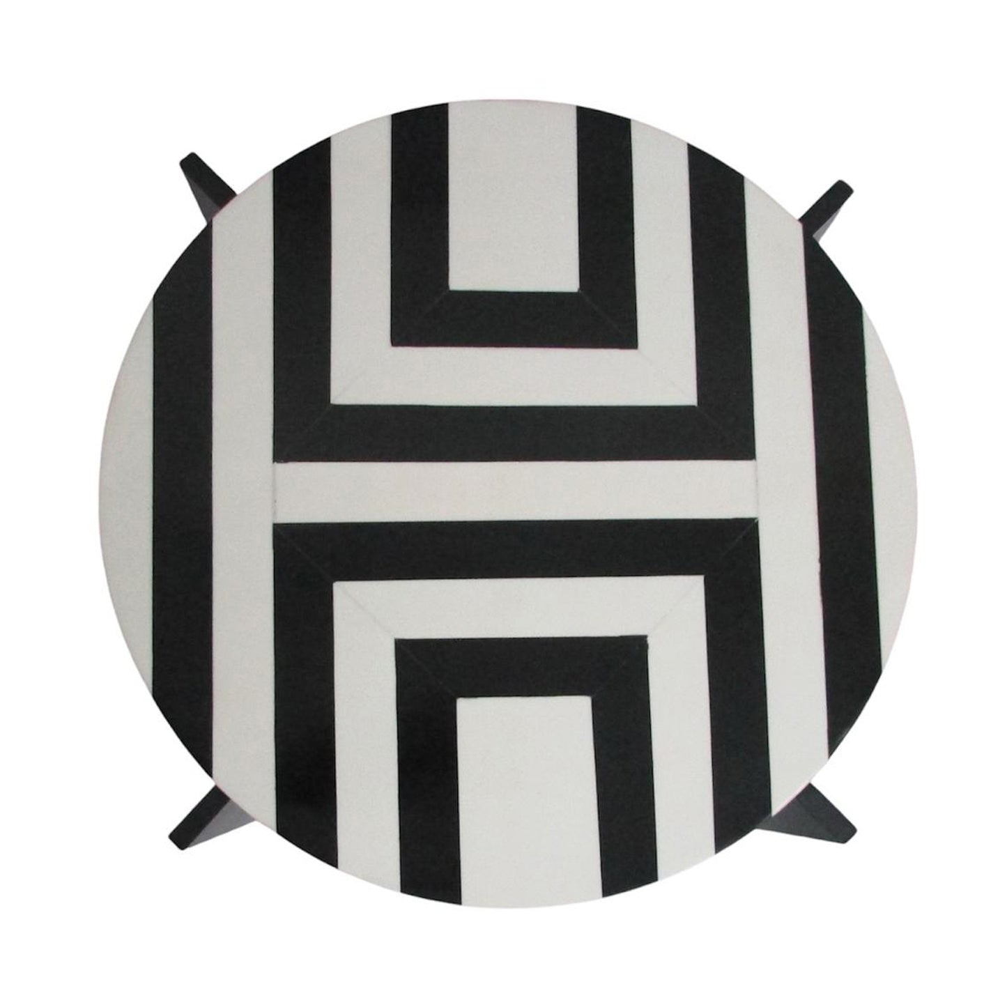 PLATTED BLACK AND WHITE ACCENT TABLE