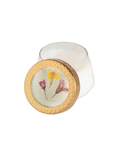 PRESSED FLOWER CANDLE-LEMON BLOSSOM & LYCHEE SMALL