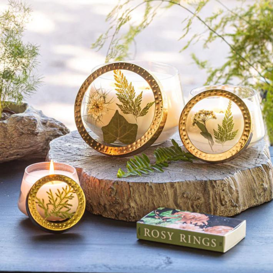 SMALL PRESSED FLOWER CANDLE-FOREST