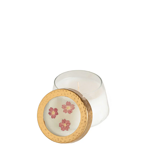 PRESSED FLOWER CANDLE-SPICY APPLE SMALL