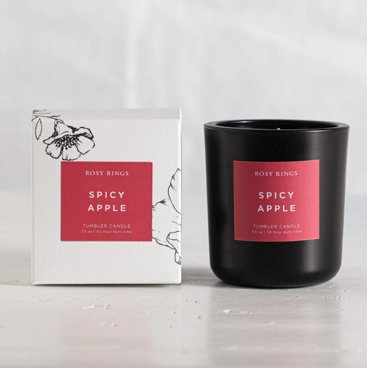 SPICY APPLE BOXED GLASS TUMBLER CANDLE